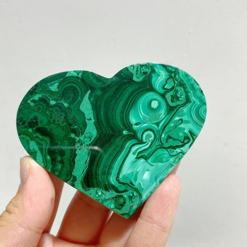19 Pieces Malachite Heart -Wholesale Crystals
