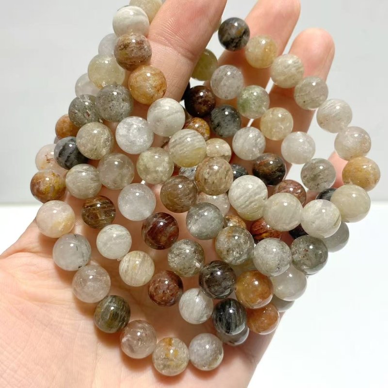 19 Pieces Thousand Layer Garden Quartz Bracelets - Wholesale Crystals