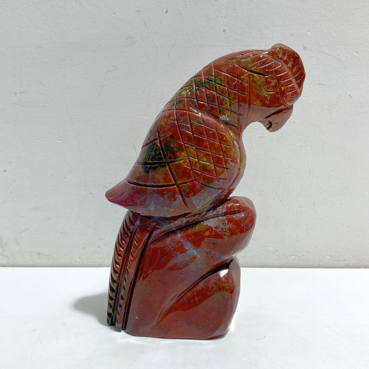 Large Ocean Jasper Parrot Carving