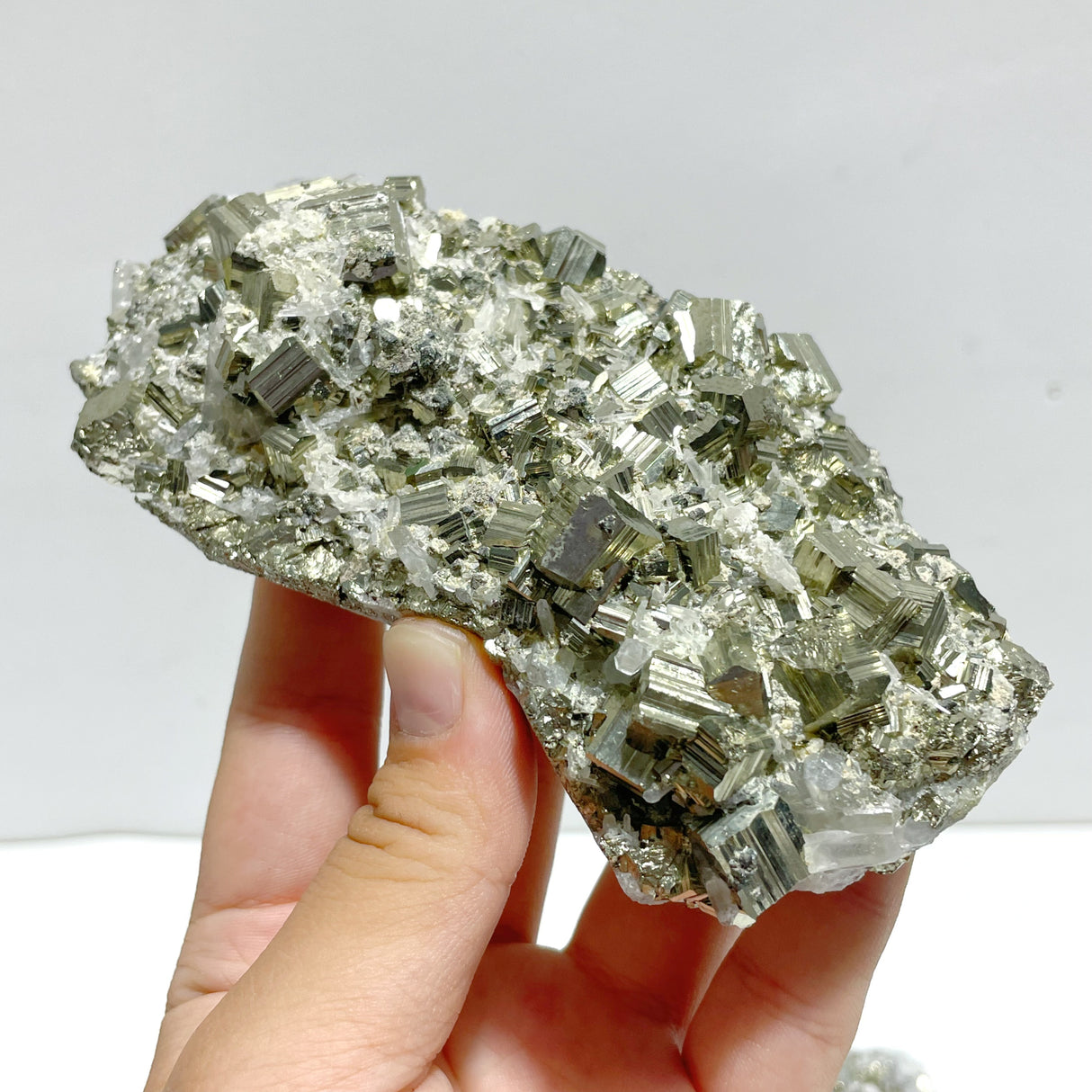 11 Pieces Pyrite Mixed Clear Quartz Cluster Specimen For Collection