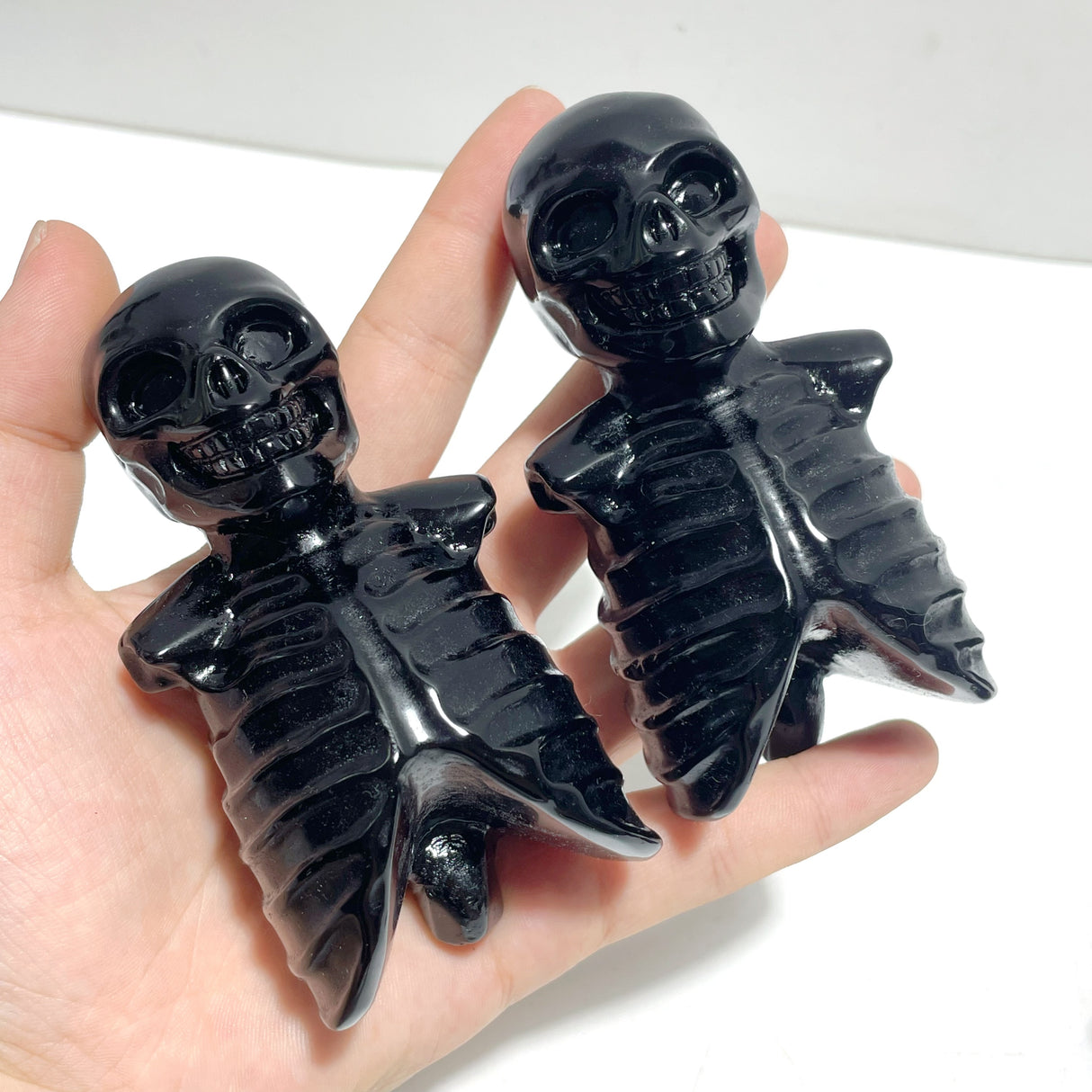 Halloween Obsidian Skull Carving Wholesale