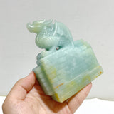 Unique Caribbean Calcite Flying Dragon Carving