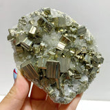 8 Pieces Pyrite Mixed Clear Quartz Cluster Specimen For Collection