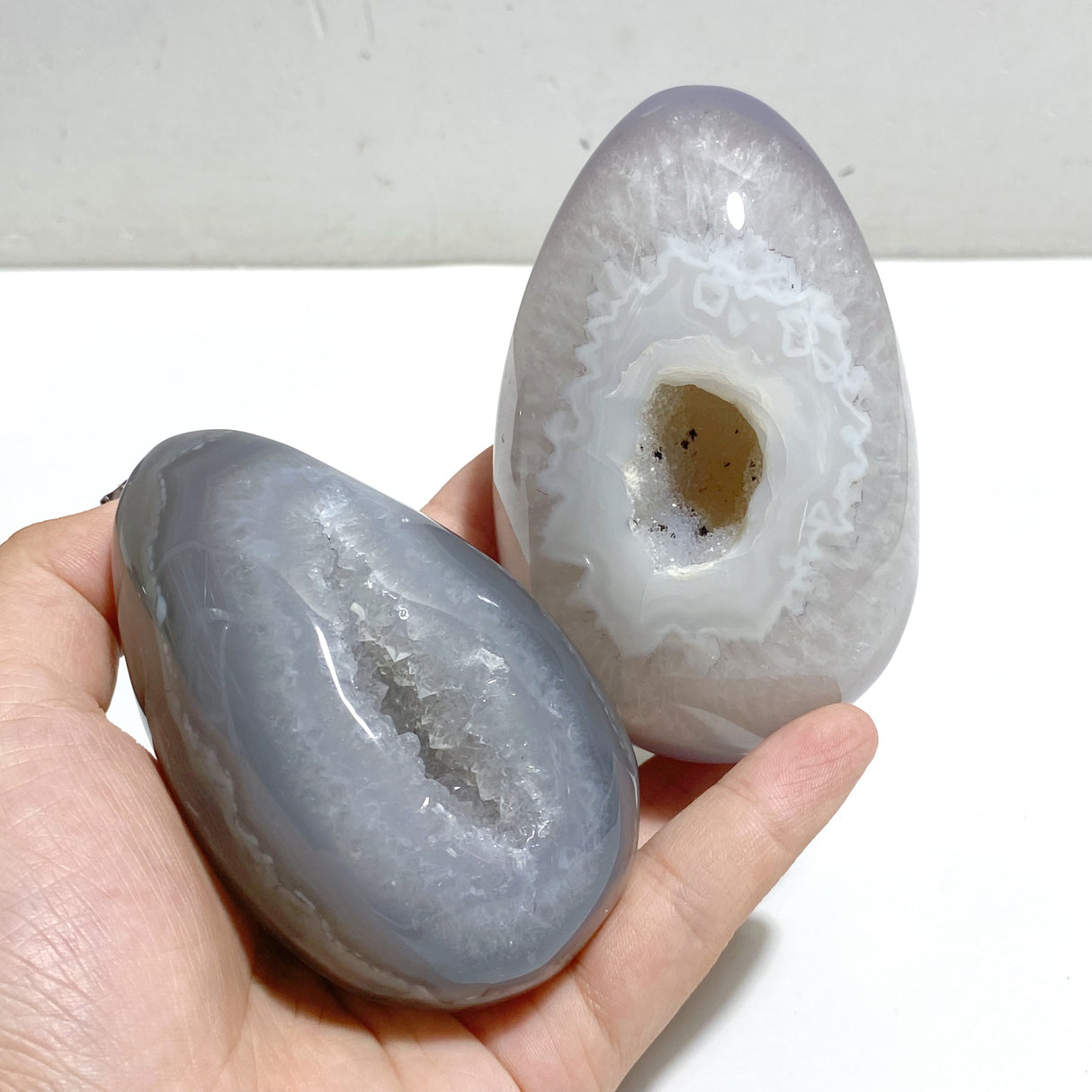 11 Pieces Geode Druzy Agate Eggs