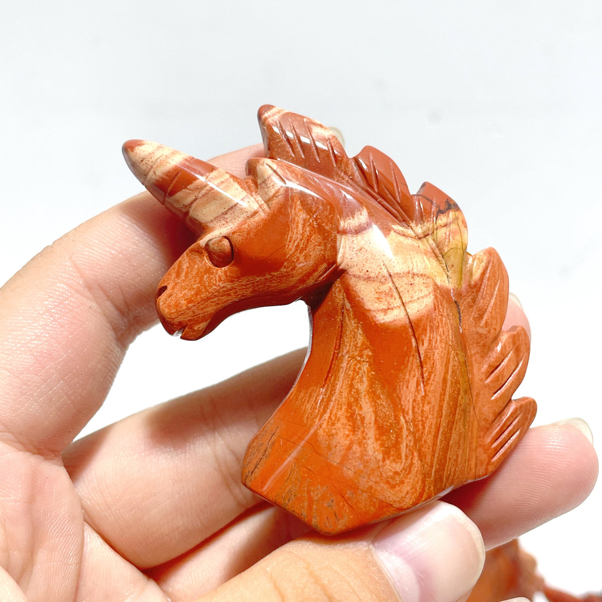 Red Jasper Unicorn Carving Wholesale