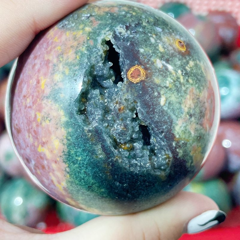 2 - 2.6in Colorful Ocean Jasper Spheres Wholesale - Wholesale Crystals