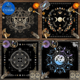 2 Moon Phase Starry Sky Tarot Tablecloth - Wholesale Crystals
