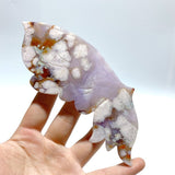2 Pairs Butterfly Wing Carving With Stand Moss Agate Sakura Flower Agate - Wholesale Crystals