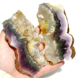 2 Pairs Fluorite Mixed Pyrite Butterfly Wing With Stand 4 - Wholesale Crystals