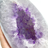 2 Pieces Amethyst Cluster Mixed Agate Dinosaur Eggs Home Decor With Stand - Wholesale Crystals