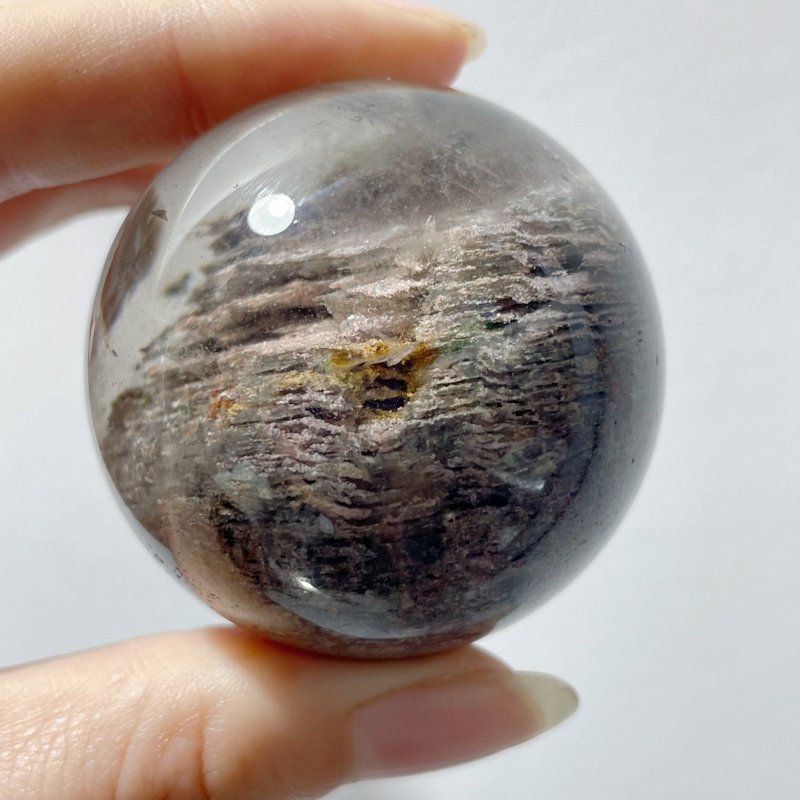 2 Pieces Beautiful Garden Quartz Sphere - Wholesale Crystals