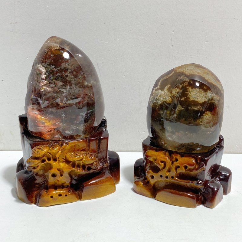 2 Pieces Beautiful Garden Quartz With Stand -Wholesale Crystals