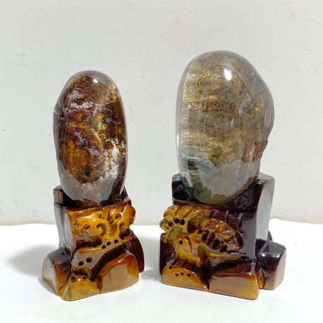 2 Pieces Beautiful Garden Quartz With Stand -Wholesale Crystals