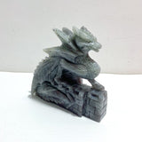 2 Pieces Beautiful Labradorite Flying Dragon Castle Carving -Wholesale Crystals