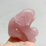 2 Pieces Beautiful Rose Quartz Elephant Carving -Wholesale Crystals