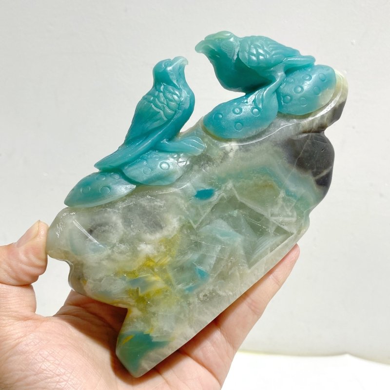 2 Pieces Caribbean Calcite Carving -Wholesale Crystals