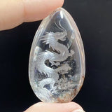 2 Pieces Chinese Dragon Garden Quartz Inner Scene Carving -Wholesale Crystals