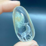 2 Pieces Deer Garden Quartz Inner Scene Carving - Wholesale Crystals