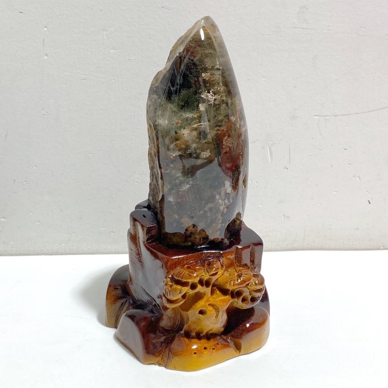 2 Pieces Garden Quartz Tower Point With Stand -Wholesale Crystals