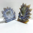 2 Pieces Geode Agate Druzy Nine-tailed Fox Carving 18 -Wholesale Crystals