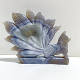 2 Pieces Geode Agate Druzy Nine-tailed Fox Carving 18 -Wholesale Crystals