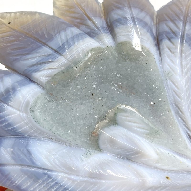 2 Pieces Geode Agate Druzy Nine-tailed Fox Carving 18 -Wholesale Crystals