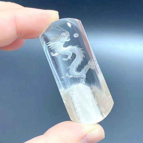 2 Pieces High Quality Chinese Dragon Garden Quartz Inner Scene Carving - Wholesale Crystals