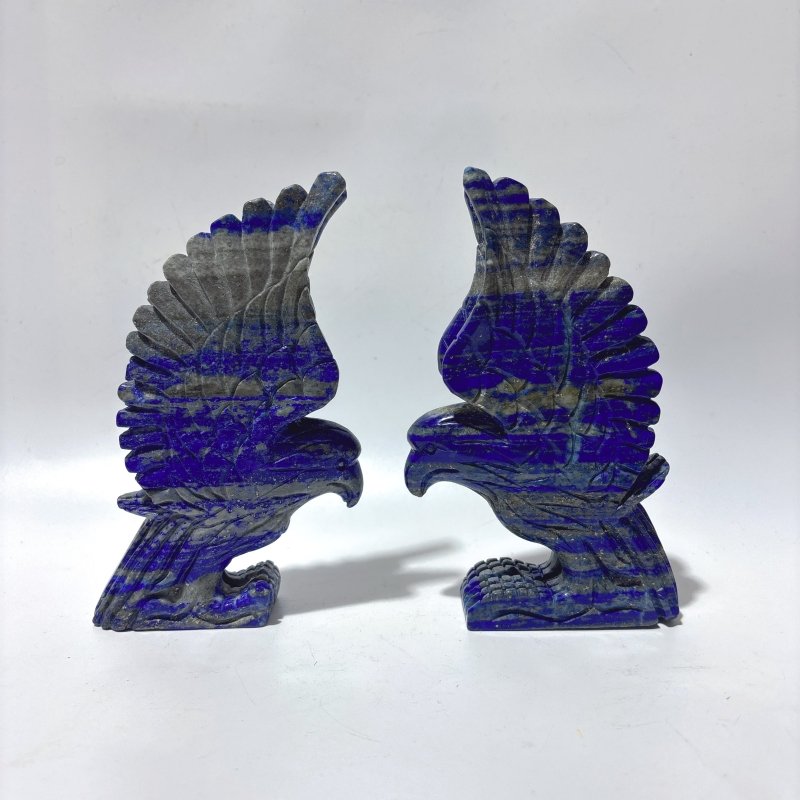 2 Pieces Lapis Lazuli Eagle Carving -Wholesale Crystals