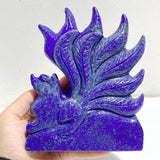 2 Pieces Lapis Lazuli Nine-tailed Fox Carving -Wholesale Crystals