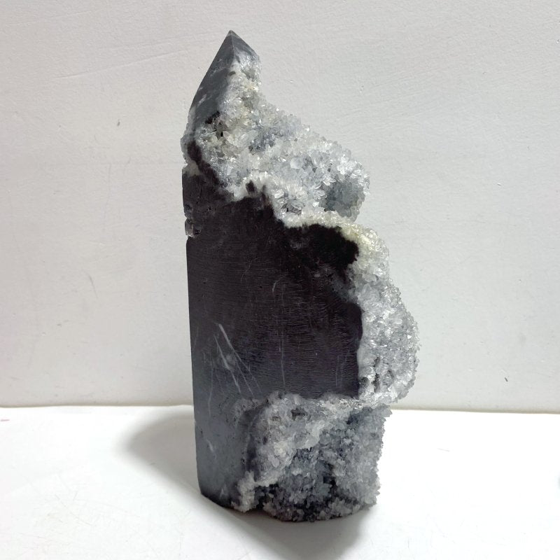 2 Pieces Large Black Clear Quartz Cluster Specimen For Collection - Wholesale Crystals