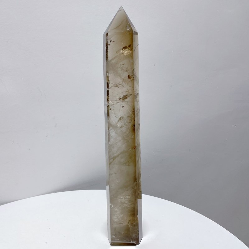 2 Pieces Large Smoky Quartz Tower 15.6 - 17.4in - Wholesale Crystals