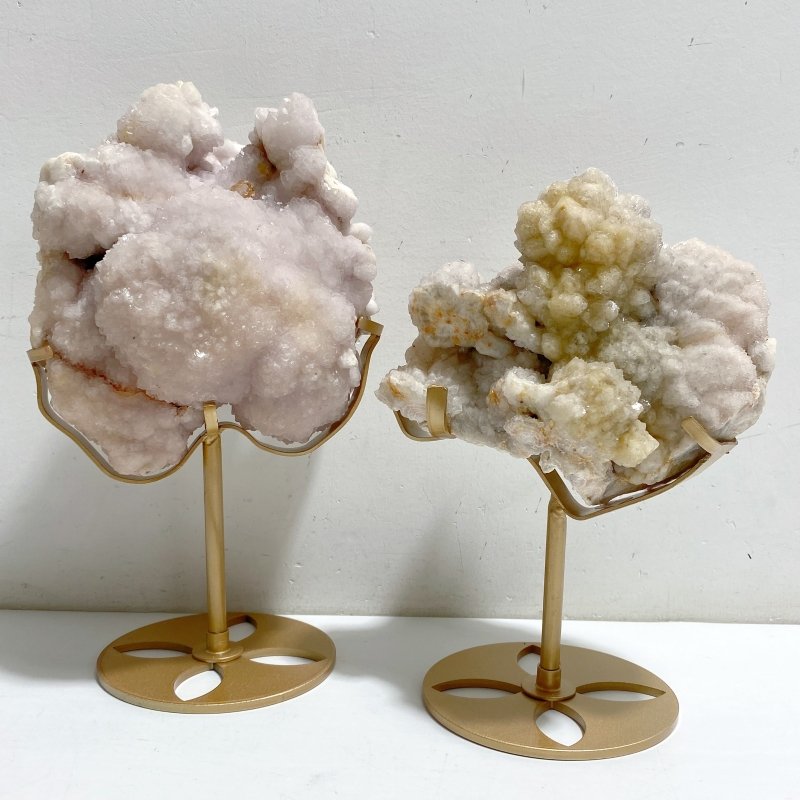 2 Pieces Raw Stilbite Specimen With Stand #4 -Wholesale Crystals