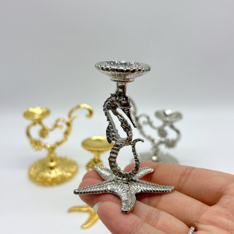 2 Styles Metal Crystal Sphere Stand Wholesale SeaHorse - Wholesale Crystals