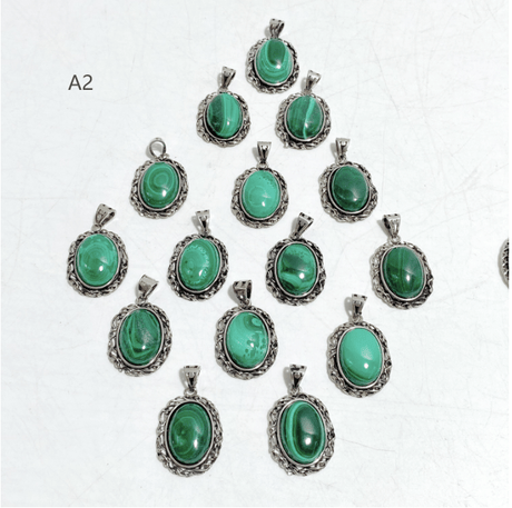 2 Types Beautiful Malachite Pendants Wholesale - Wholesale Crystals