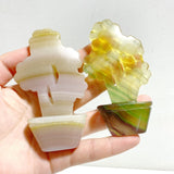 2 Types Potted Plants Carving Wholesale -Wholesale Crystals