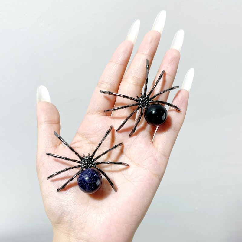 2 Types Sphere Spider Ornament Handmade Alloy Spider Wholesale - Wholesale Crystals