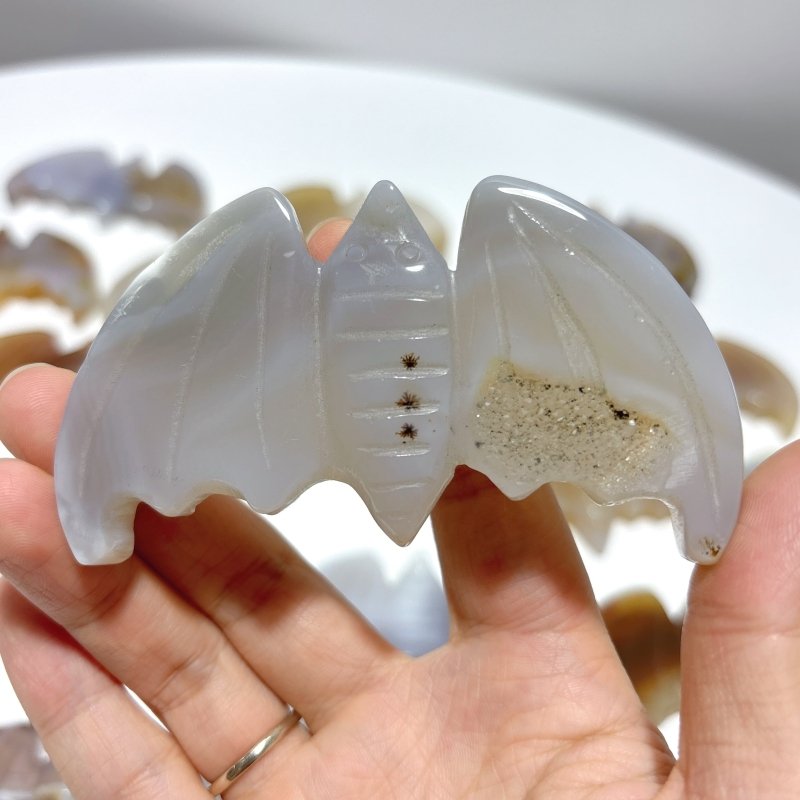 20 Pieces Agate Bat Carving Animal - Wholesale Crystals