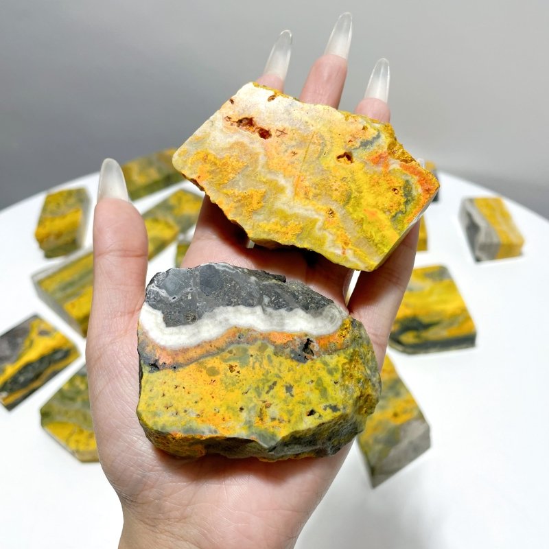 20 Pieces Beautiful Bumble Bee Jasper Polished Home Decor - Wholesale Crystals