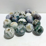 20 Pieces Geode Druzy Moss Agate Spheres -Wholesale Crystals