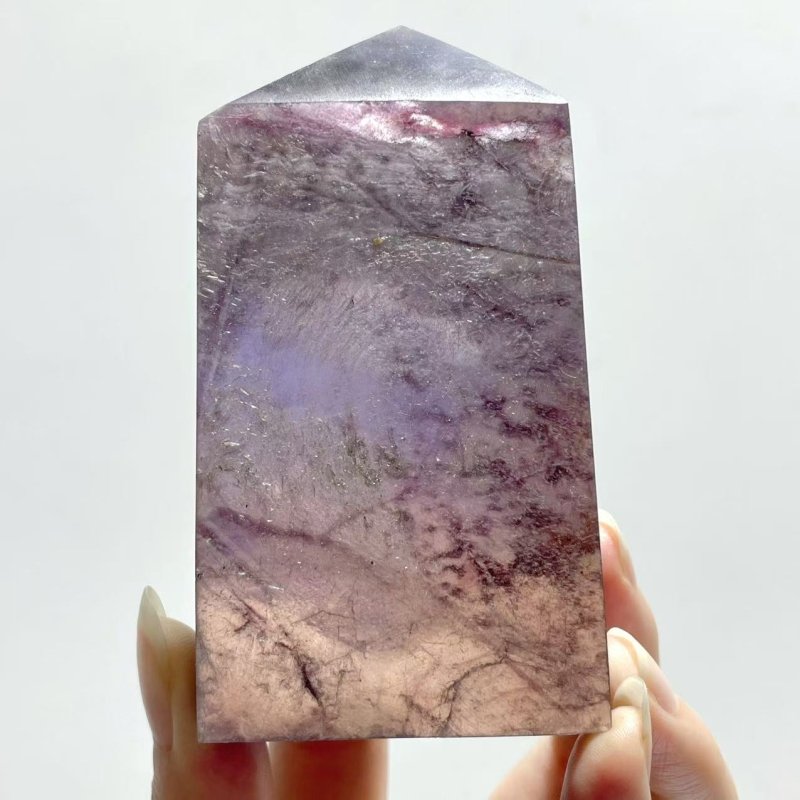 20 Pieces Purple Spark Lepidolite Four - Sided Tower - Wholesale Crystals