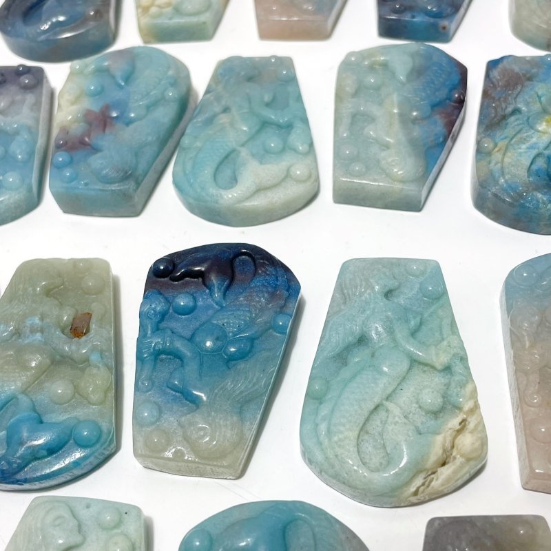 20 Pieces Trolleite Mermaid Carving Crystal Wholesale - Wholesale Crystals