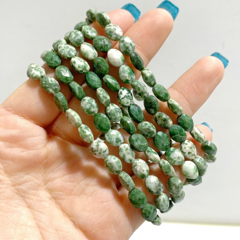 20 Types Cut Faceted Oval Shape Bracelet Caribbean Calcite Moss Agate Rhodonite Wholesale - Wholesale Crystals