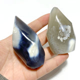 21 Pieces Black Orca Agate Flame Carving 1 - Wholesale Crystals