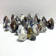 21 Pieces Black Orca Agate Flame Carving 2 - Wholesale Crystals
