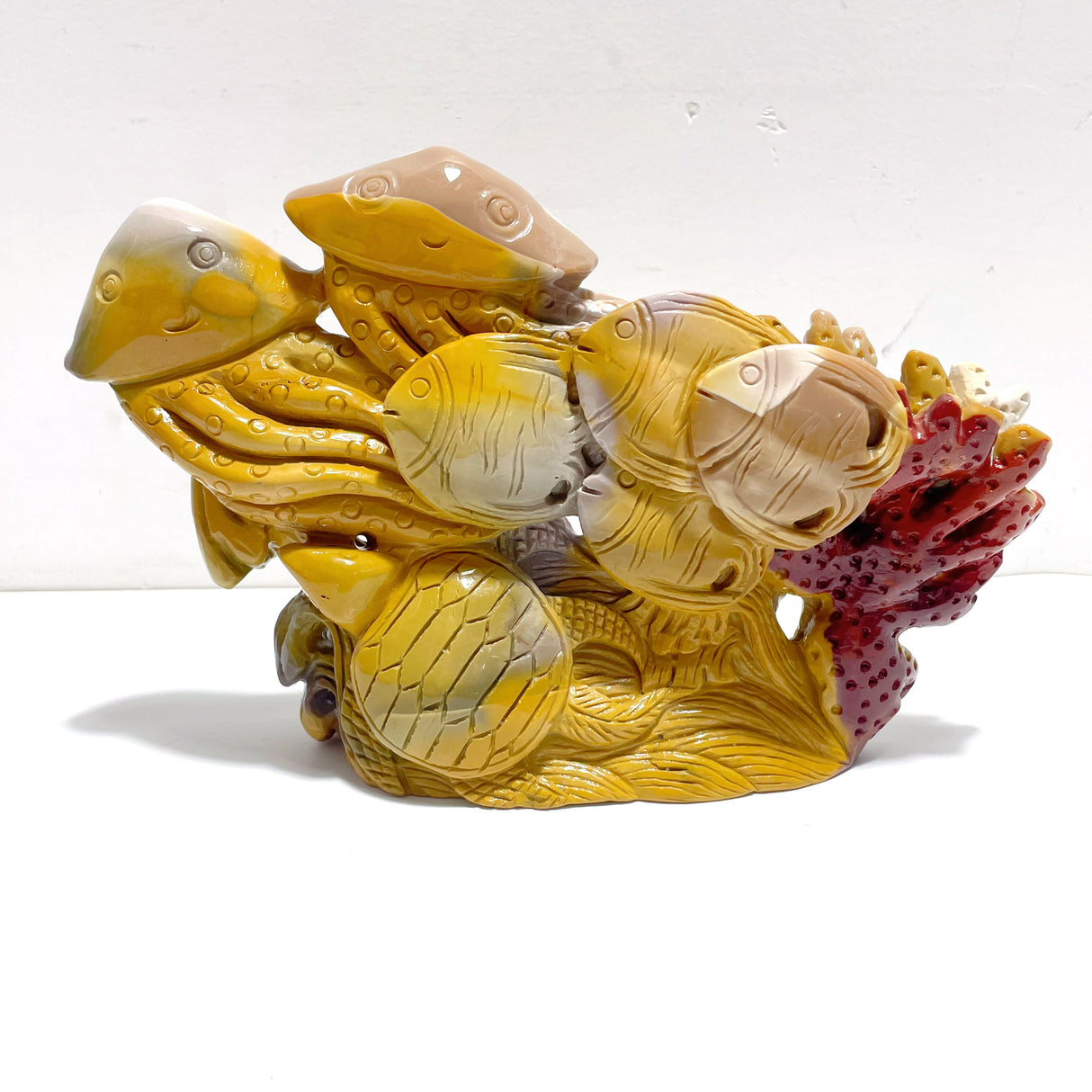 Unique Mookaite Sea Animals Carving
