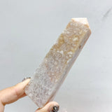22 Pieces Geode Sakura Flower Agate Geode Four-Sided Points -Wholesale Crystals