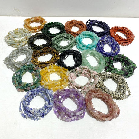22 Types Flower Shape Bracelets Wholesale Green Aventurine Amazonite Moss Agate -Wholesale Crystals