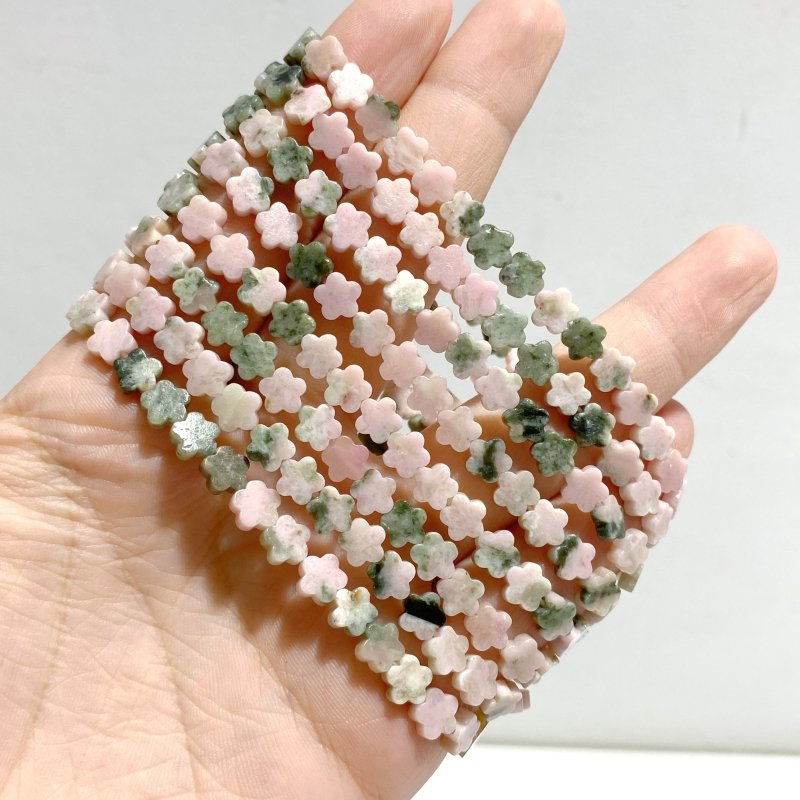 22 Types Flower Shape Bracelets Wholesale Green Aventurine Amazonite Moss Agate -Wholesale Crystals