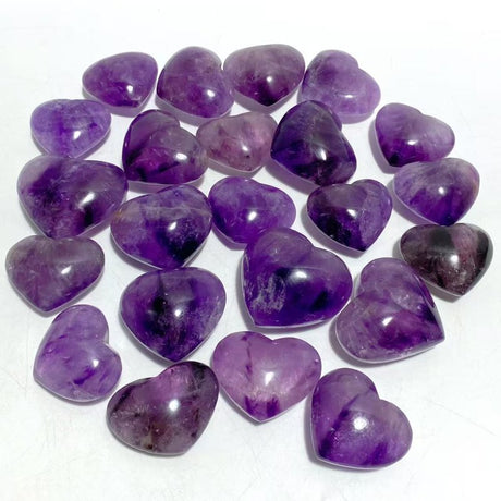 23 Pieces Amethyst Heart Shape - Wholesale Crystals