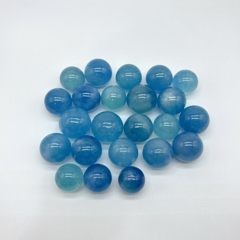 23 Pieces Beautiful Aquamarine Spheres - Wholesale Crystals